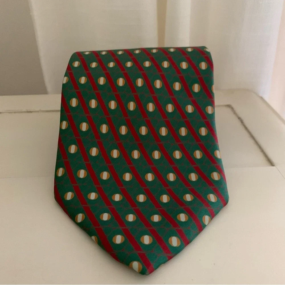 Moschino Green Red XO Tie - Picture 2 of 7